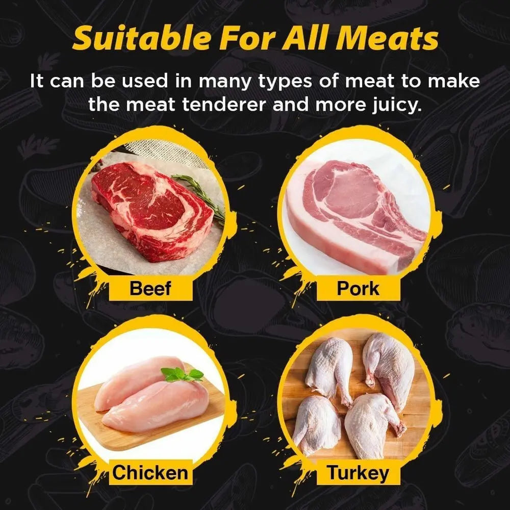 Meat Tenderizer – Stainless Steel Needle Blades for more tender and faster cooked meat!
