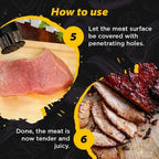 Meat Tenderizer – Stainless Steel Needle Blades for more tender and faster cooked meat!