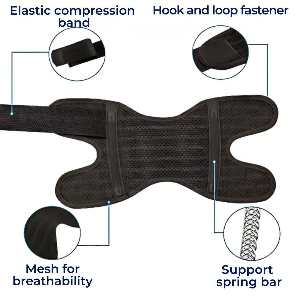 Knee Pads for Pain Relief | Support Compression Springs & Adjustable Tension Strap for Stability and Joint Protection