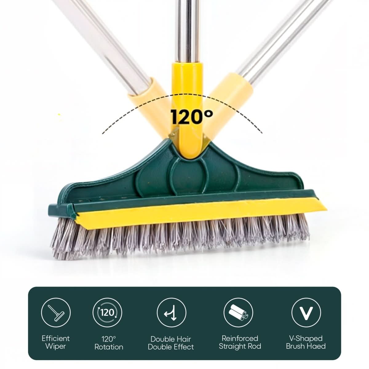 2-in-1 Cleaning Brush for Floors & Tiles