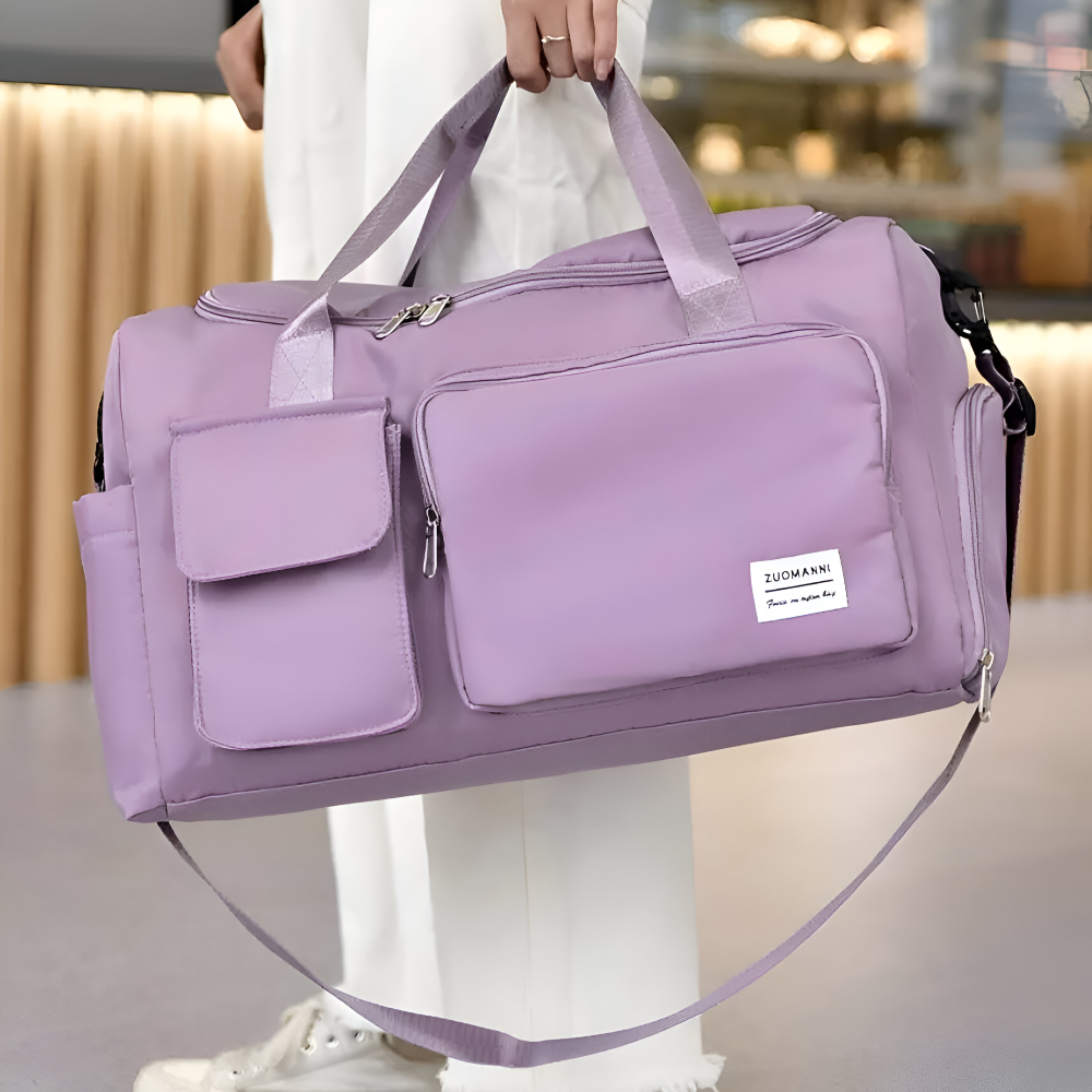Waterproof travel bag with shoe compartment – Lightweight weekend bag with plenty of storage space