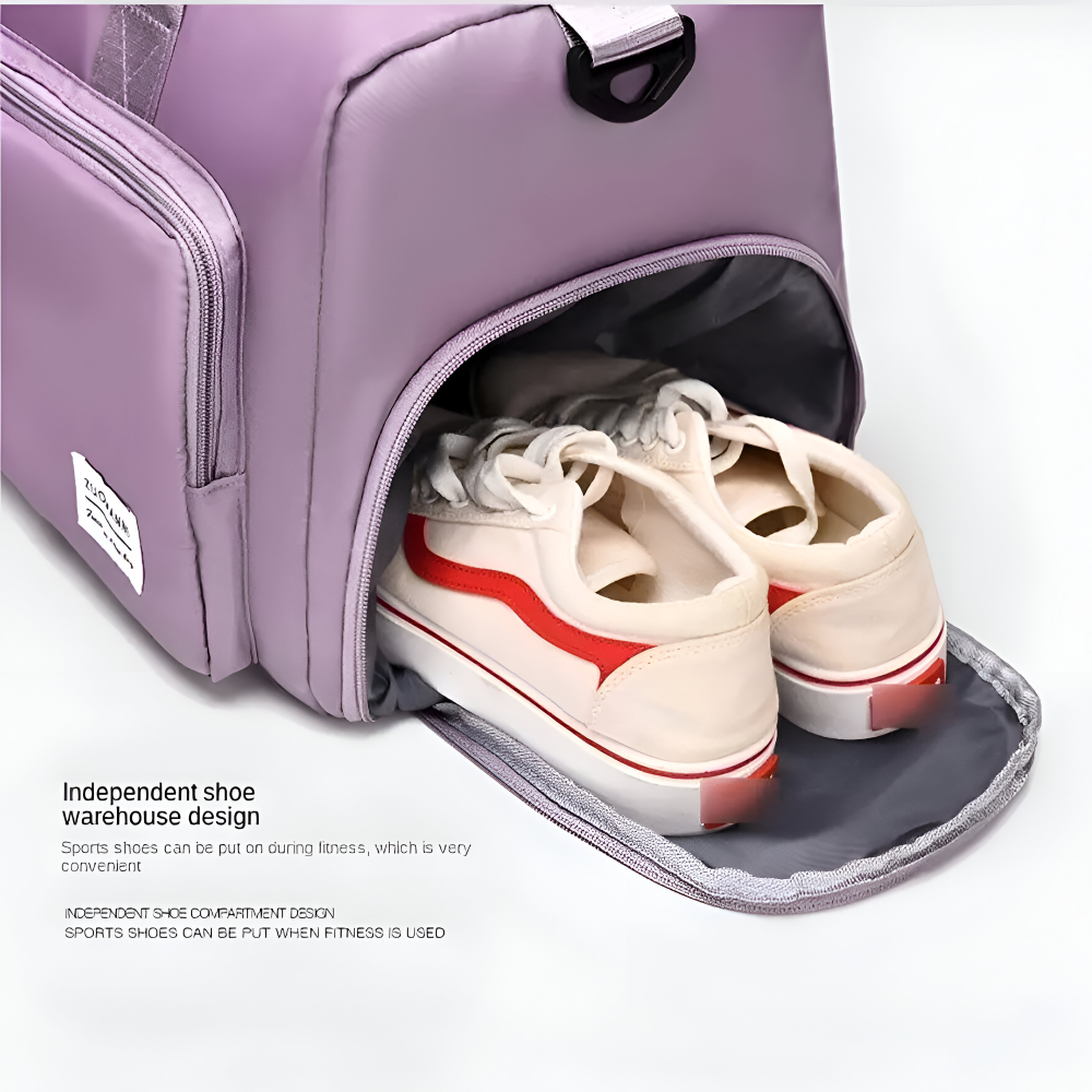 Waterproof travel bag with shoe compartment – Lightweight weekend bag with plenty of storage space