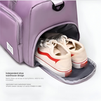 Waterproof travel bag with shoe compartment – Lightweight weekend bag with plenty of storage space