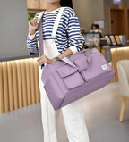 Waterproof travel bag with shoe compartment – Lightweight weekend bag with plenty of storage space