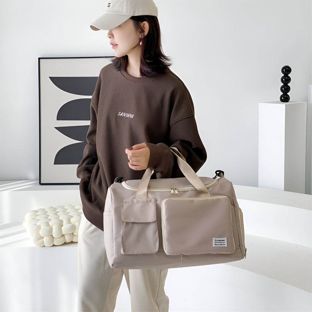 Waterproof Travel Bag with Shoe Compartment – Lightweight Weekend Bag with Plenty of Storage Space