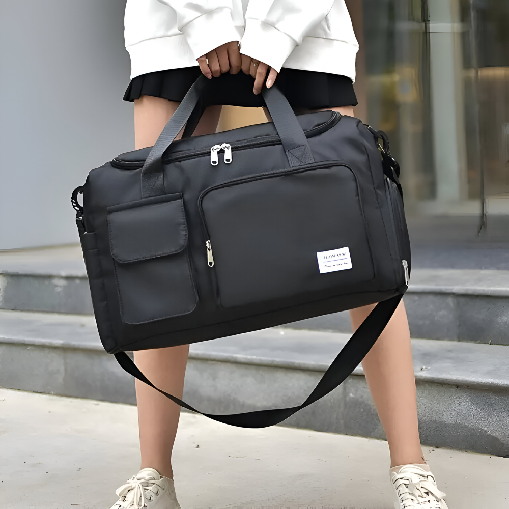 Waterproof travel bag with shoe compartment – Lightweight weekend bag with plenty of storage space