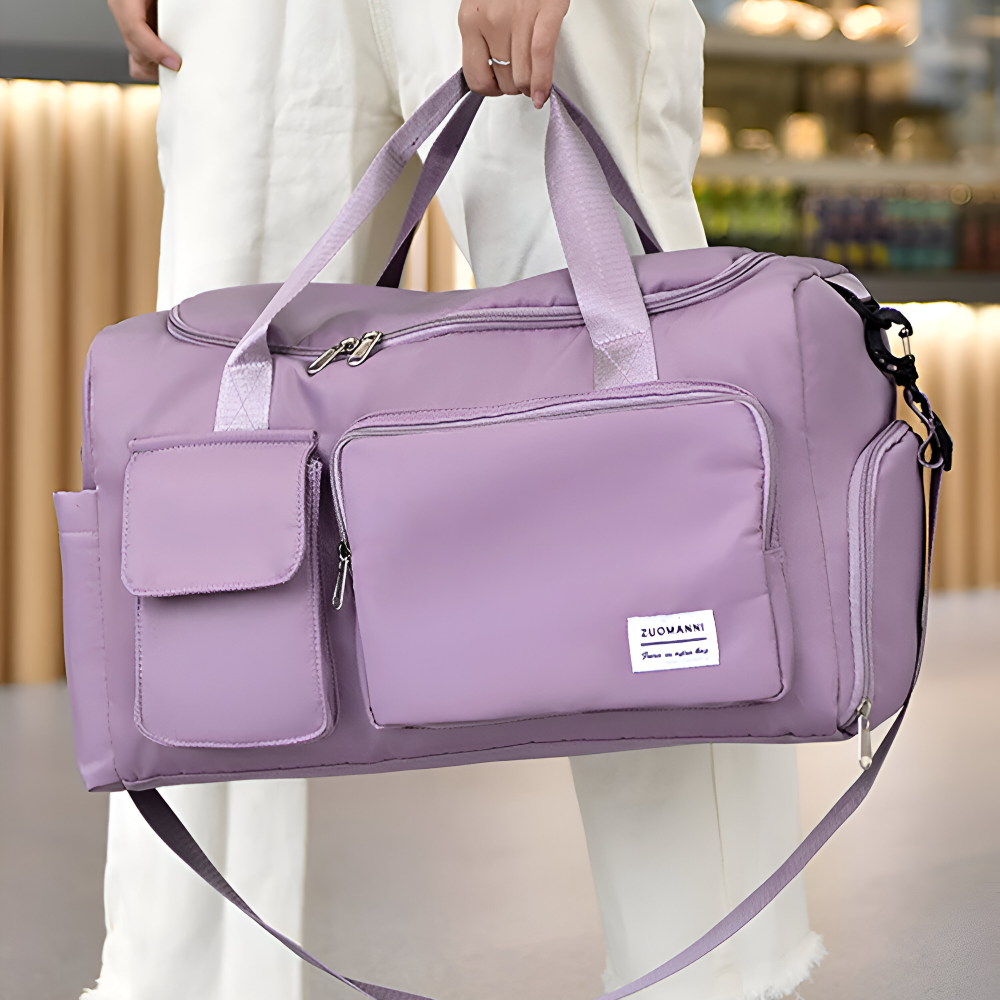 Waterproof travel bag with shoe compartment – Lightweight weekend bag with plenty of storage space