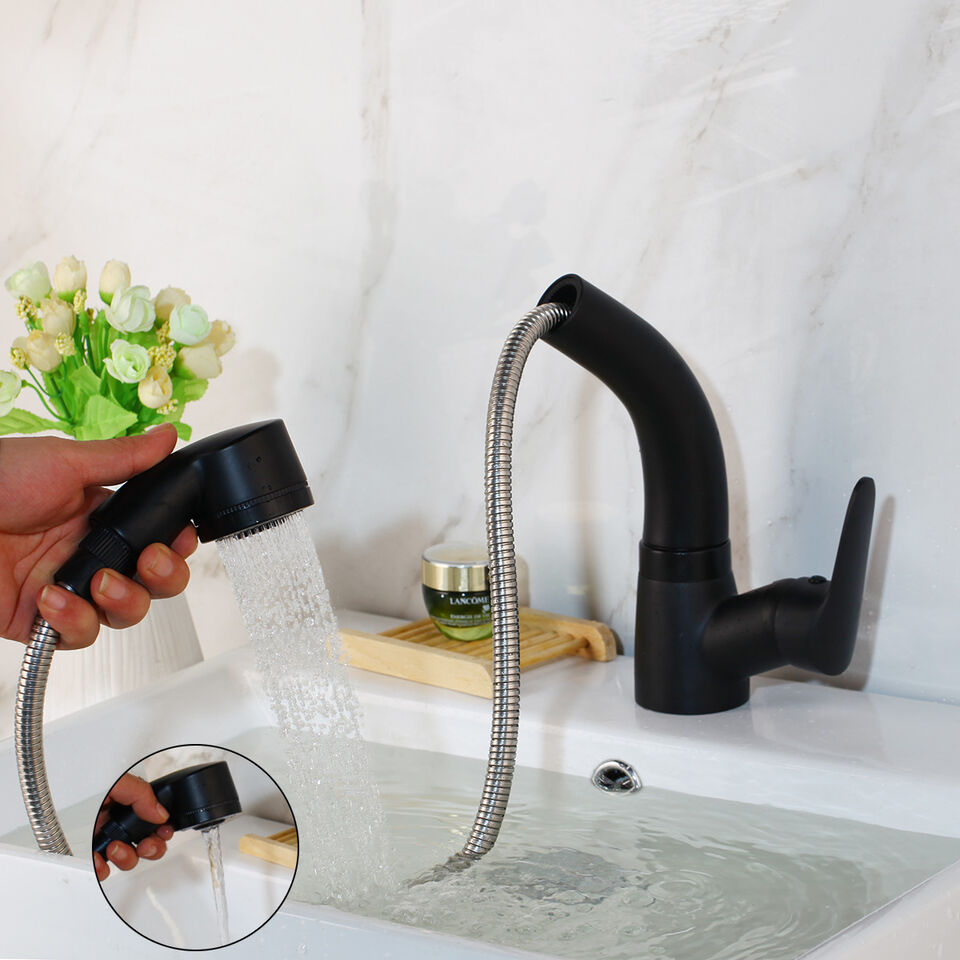 FlexiStream Adjustable Bathroom Faucet Pull-Out Elegant Finish