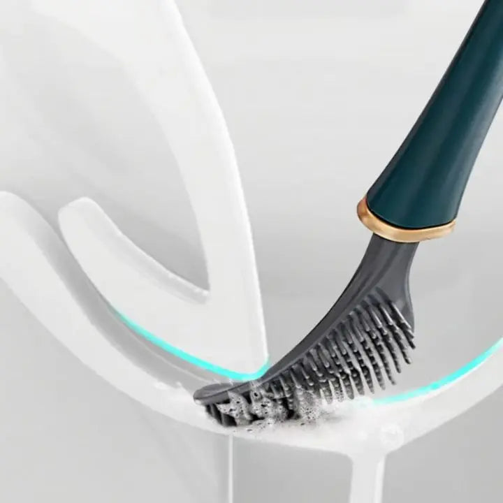 Flexible Silicone Toilet Brush – Drip-Free & Wall-Mounted