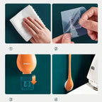 Flexible Silicone Toilet Brush – Drip-Free & Wall-Mounted