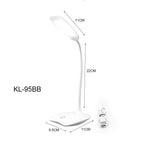 Flexible 14 LED Stand Desk Lamp Modern Touch Switch 3 Modes Dimmer USB Rechargeable Reading Study Light Table Lamp for Bedroom