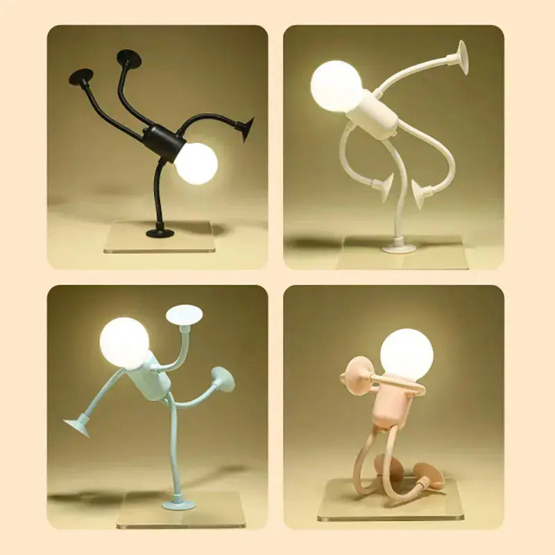 LED Night Light with Suction Feet – Flexible & Playful for Bedroom or Living Room