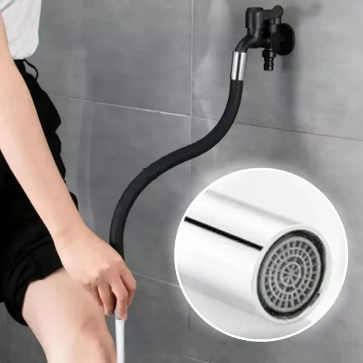 Flexible faucet extension – 50cm 360° swivel & water-saving