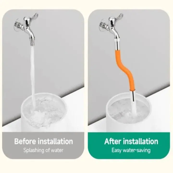 Flexible faucet extension – 50cm 360° swivel & water-saving