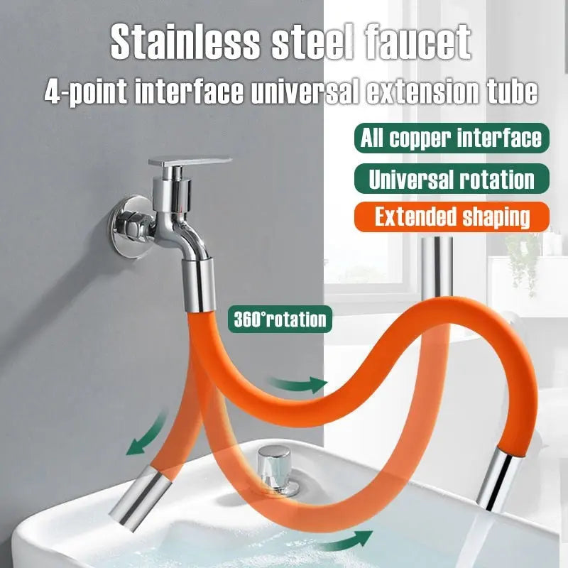 Flexible 360° Faucet Extender – Easy Water Access