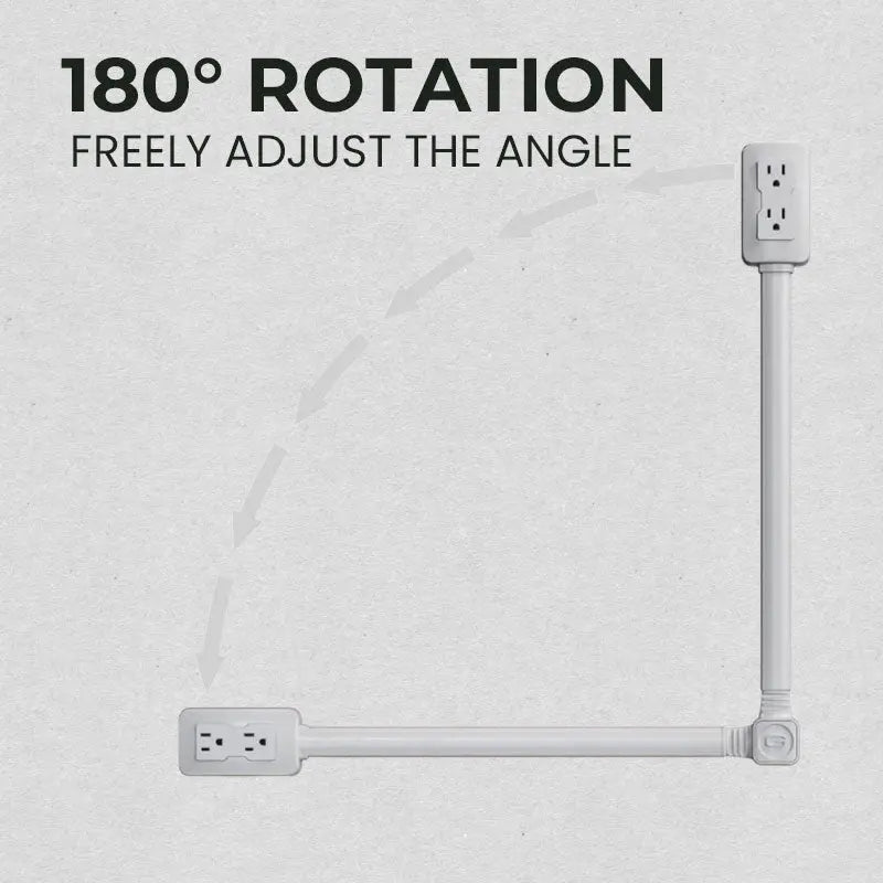 Flexible plug adapter with swivel joint – Practical for hard-to-reach sockets