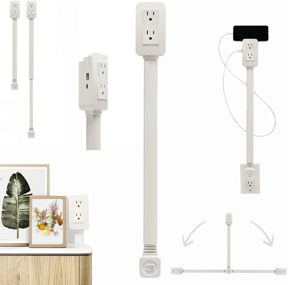 Flexible plug adapter with swivel joint – Practical for hard-to-reach sockets