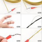 Flexible pull wire for electrical and network cables