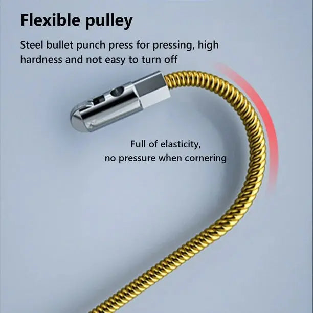 Flexible pull wire for electrical and network cables