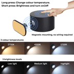 Wireless Rechargeable 360° Wall Light | Energy-Saving LED, Touch Control & Versatile for Home Lighting