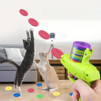 Interactive disc cannon for cats