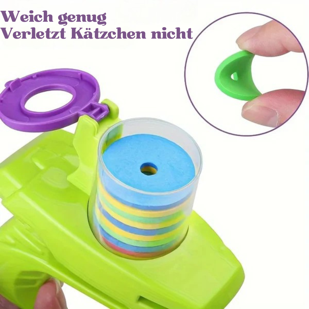 Interactive disc cannon for cats