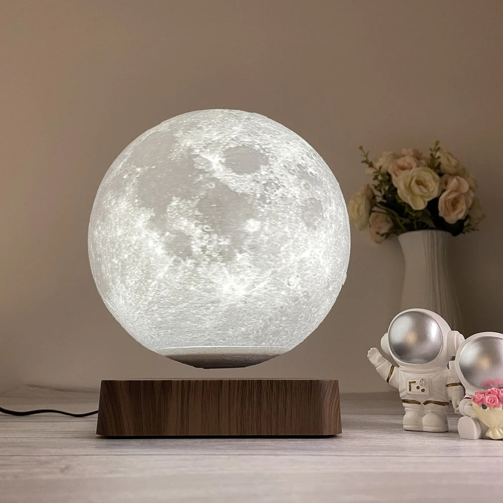 Floating Magnetic Moon Lamp with 3D Print and LED Lighting