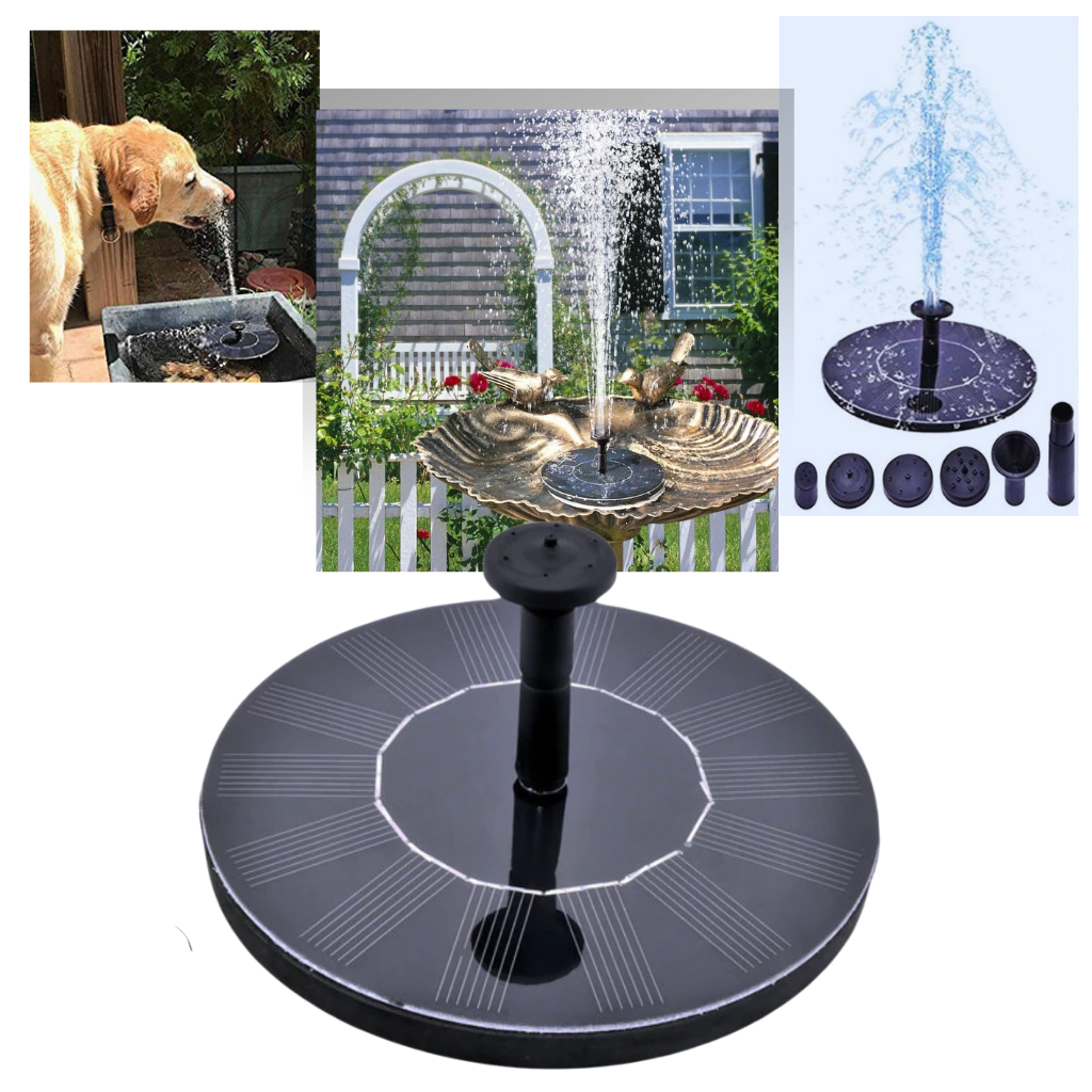 Floating solar water fountain