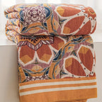 Boho Flora Tone Cotton Blanket