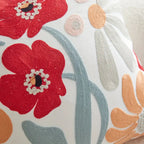Floral Embroidered Cotton Cushion Cover