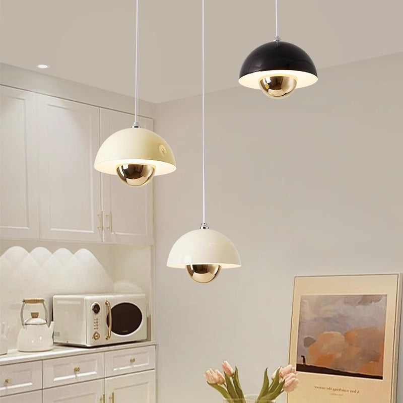 Elegant pendant lamp in pod shape with dimming function