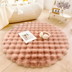 Round Soft Non-slip Doormat – Cozy Fleece Home Decoration