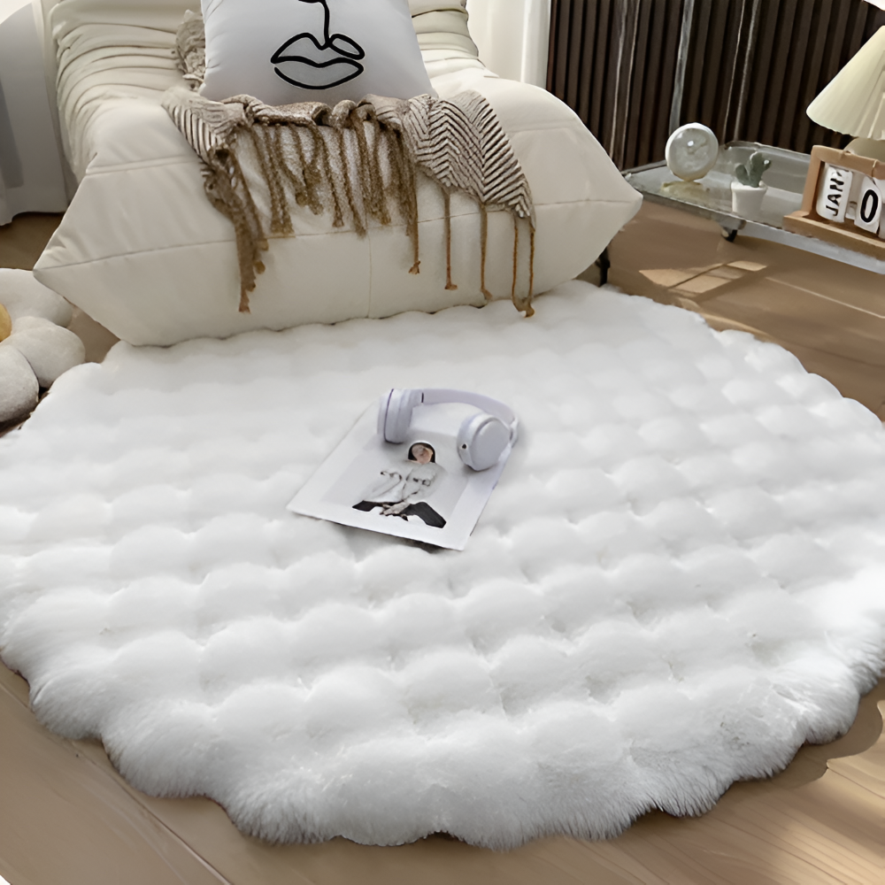 Round Soft Non-slip Doormat – Cozy Fleece Home Decoration