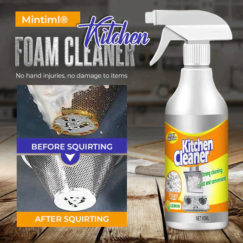 Foam cleaning agent for kitchen