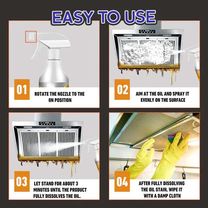 Foam cleaning agent for kitchen