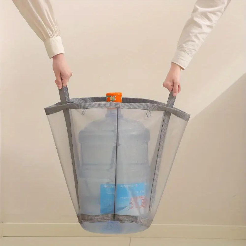 Foldable Mesh Laundry Basket with Hanging Loop