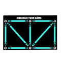 Football Pro Training Mat | Anti-Slip, 2x2m Space & Video Program for Skill Enhancement and Home Training