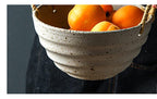 Fortessa ceramic bowl with hemp rope handle