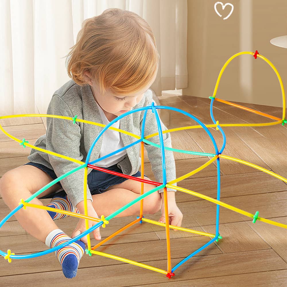 Creative rod construction set for children