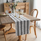 Frayed Fabric Strips Table Runner