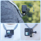 Hands-free U-shaped neck holder for POV and Vlog recordings