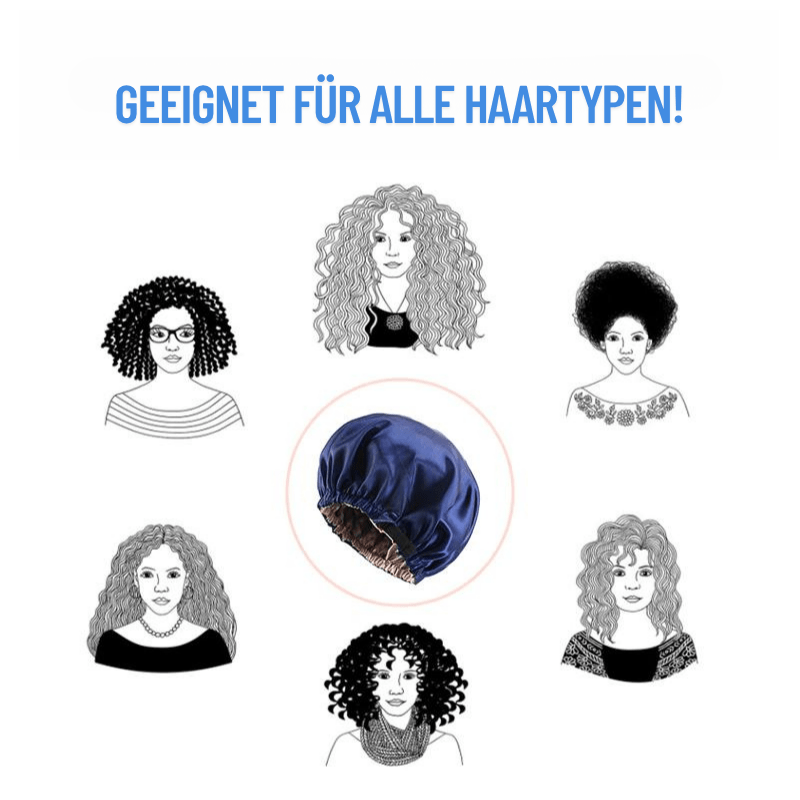 Luxurious satin hair cap for optimum hair protection overnight