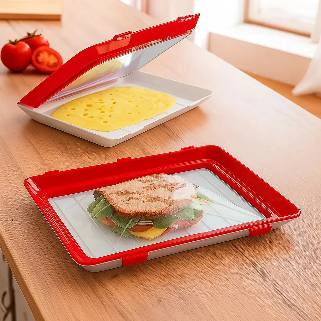 Fresh container with airtight closure – Stackable storage tray