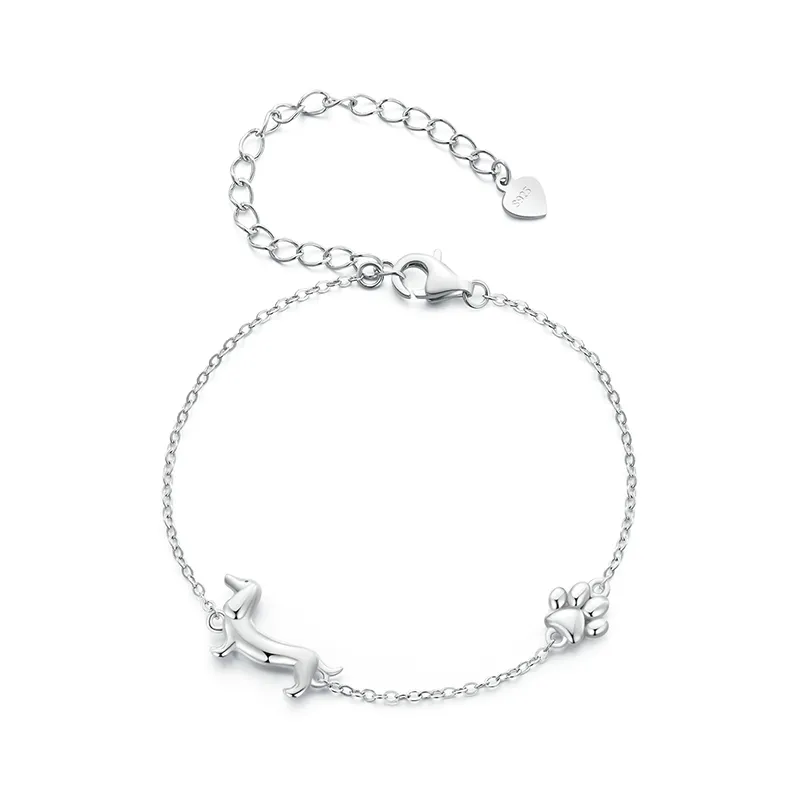 Charming Bracelet with Cute Dachshund Pendant
