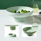 Fruitful Elegance – Retro Fruit Bowl with Vintage Leaf Design & Ceramic Finish