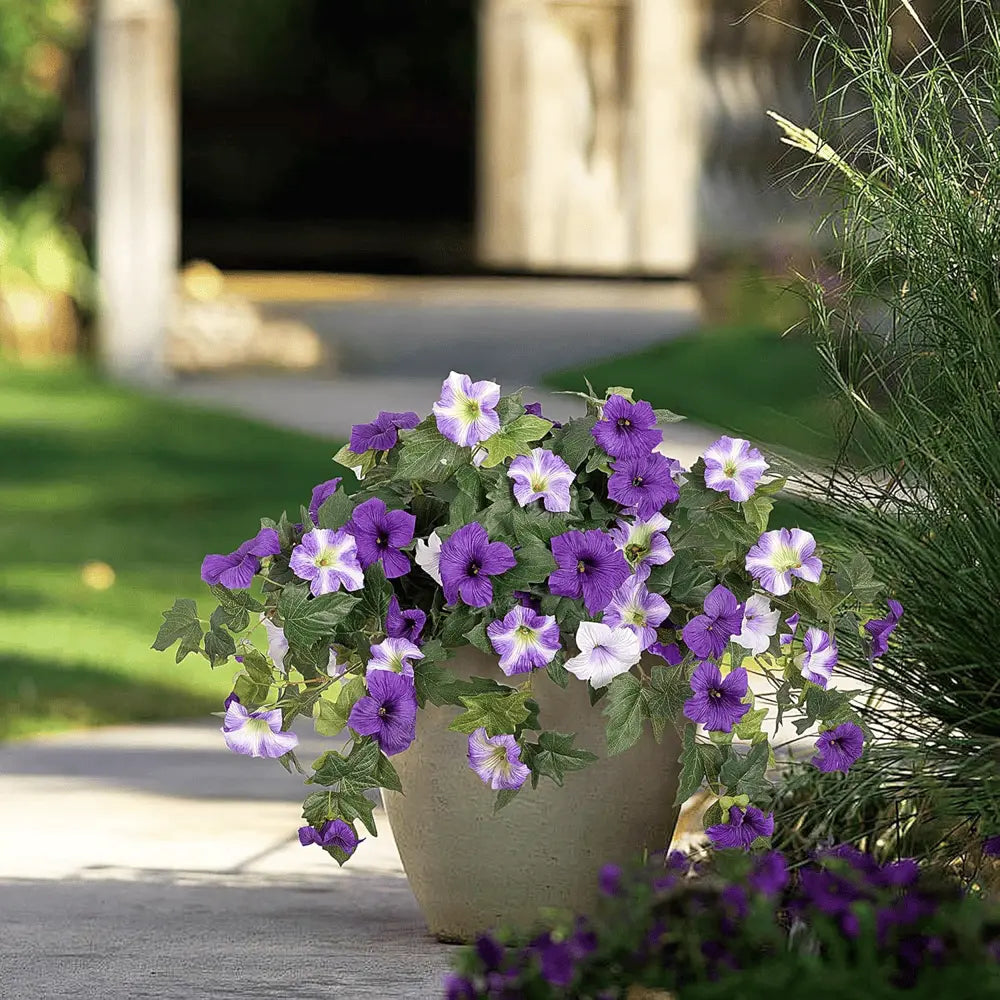 Spring-like Artificial Petunias made of Silk