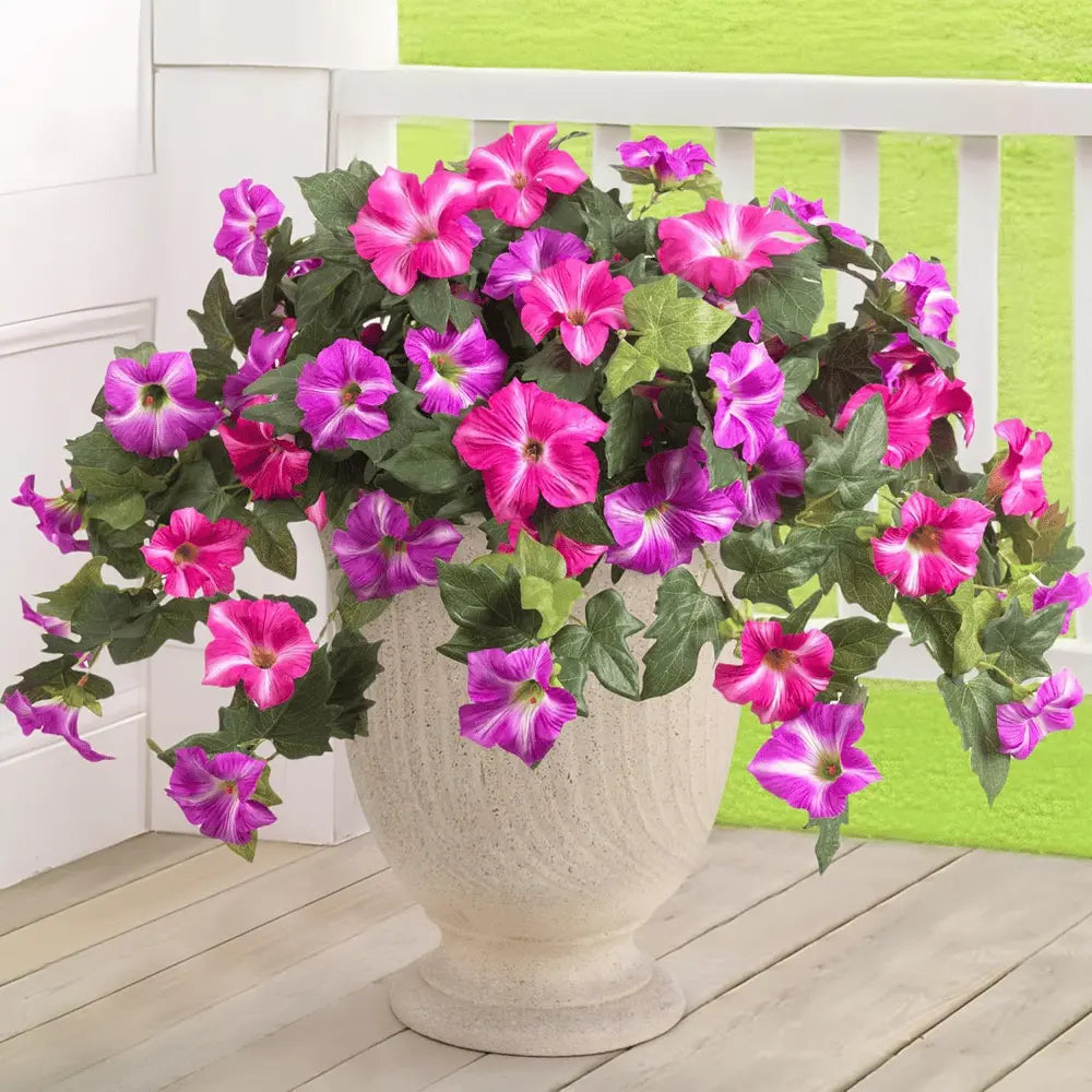 Spring-like Artificial Petunias made of Silk