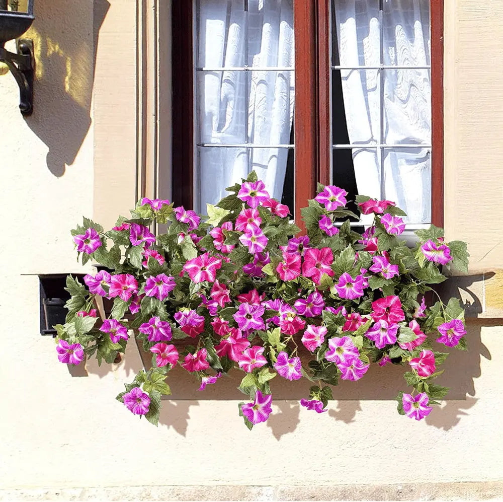 Spring-like Artificial Petunias made of Silk