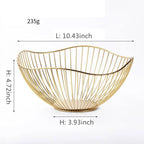 Fruit basket – iron – hollow drain basket – living room decor