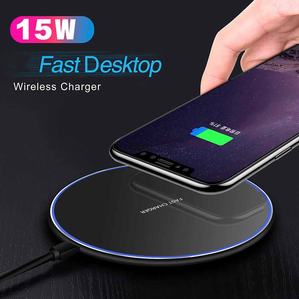30W Fast Wireless Charging Pad | Premium USB C Charging Cable MagSafe Charger for Apple iPhone, Samsung & Android - Fast Wireless Charging Pad